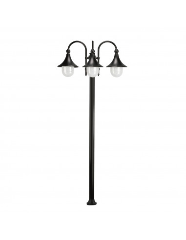 Pôle classique 3 bras TROM IP43 E27 3x42W 2080mm Noir NOVOLUX LIGHTING 332F-G05X1A-02T