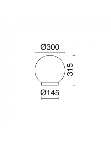 Borne VIC IP43 E27 105W 315mm Noir NOVOLUX LIGHTING 345C-G05X1A-02