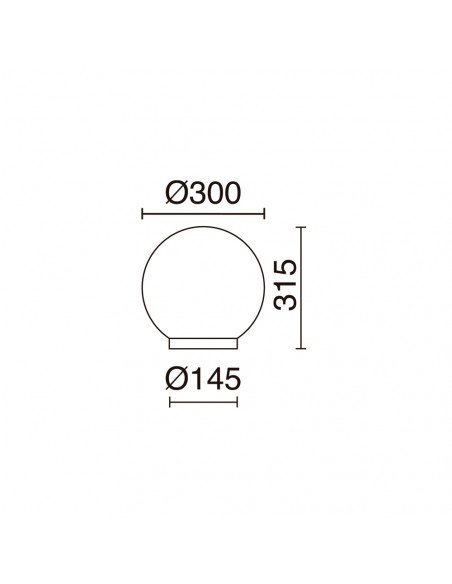 Borne VIC IP43 E27 105W 315mm Noir NOVOLUX LIGHTING 345C-G05X1A-02