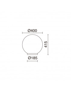 Borne VIC IP43 E27 105W 415mm Noir NOVOLUX LIGHTING 345D-G05X1A-02 2