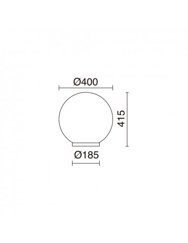 Borne VIC IP43 E27 105W 415mm Noir NOVOLUX LIGHTING 345D-G05X1A-02