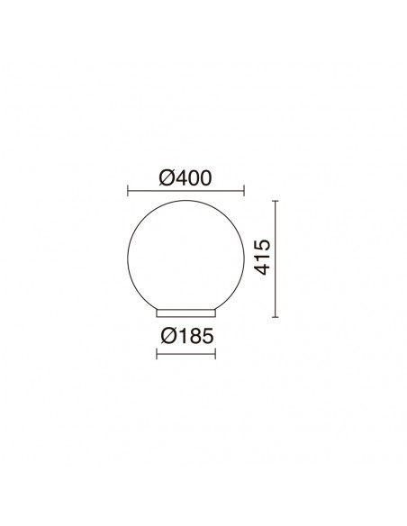 Borne VIC IP43 E27 105W 415mm Noir NOVOLUX LIGHTING 345D-G05X1A-02