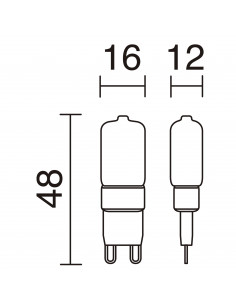 Lampe G9 G9 LED Bulb 2.50W 160lm CRI80 3000K 300º Blanc NOVOLUX LIGHTING 369D-L2003B-01 2
