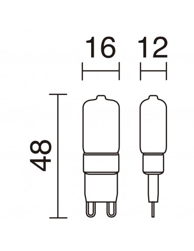 Lampe G9 G9 LED Bulb 2.50W 160lm CRI80 3000K 300º Blanc NOVOLUX LIGHTING 369D-L2003B-01