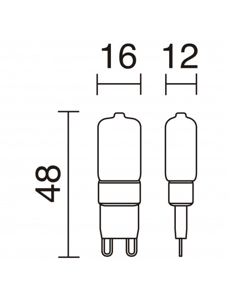Lampe G9 G9 LED Bulb 2.50W 160lm CRI80 3000K 300º Blanc NOVOLUX LIGHTING 369D-L2003B-01