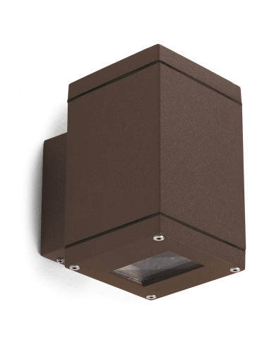 Applique SETH Large Square IP65 GU10 50W Oxyde brun NOVOLUX LIGHTING 398C-G21X1A-90