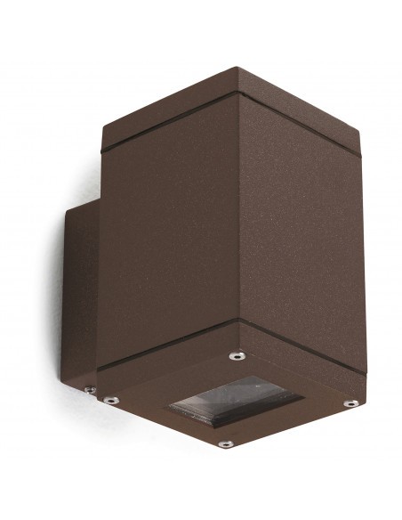 Applique SETH Large Square IP65 GU10 50W Oxyde brun NOVOLUX LIGHTING 398C-G21X1A-90