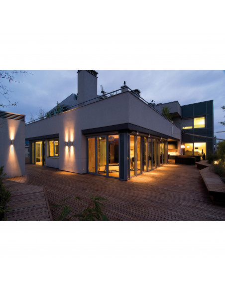 Applique SETH Round IP65 GU10 2x50W up-down Oxyde brun NOVOLUX LIGHTING 399B-G21X1A-90