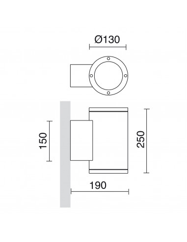 Applique SETH Round IP65 LED SMD AC 17.60W 2125lm CRI80 3000K Oxyde brun NOVOLUX LIGHTING 399C-L0118B-90
