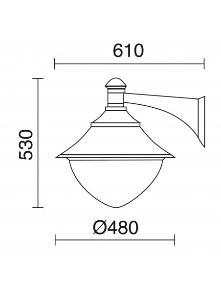 Applique classique GUNTHER-48 IP65 GX53 6x10W Noir NOVOLUX LIGHTING 407B-G31X1A-02