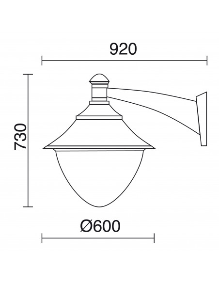 Applique classique GUNTHER-60 IP65 GX53 9x10W Noir NOVOLUX LIGHTING 408B-G31X1A-02