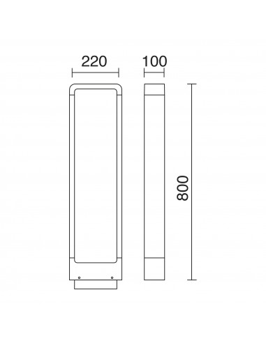 Borne SIBILA IP54 LED COB AC 10W 1100lm CRI80 3000K 51º 800mm Blanc NOVOLUX LIGHTING 455B-L0110B-01