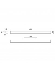 Applique Salle de bain LITS LED SMD 12W 1883lm CRI80 3000K Chromé NOVOLUX LIGHTING 514B-L0112B-32 2