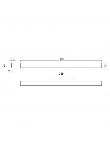 Applique Salle de bain LITS LED SMD 12W 1883lm CRI80 3000K Chromé NOVOLUX LIGHTING 514B-L0112B-32