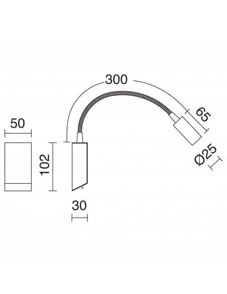 Applique lecteur tilt LEIDEN LED SMD 3W 240lm CRI80 3000K 35º Or mat NOVOLUX LIGHTING 517B-L0103B-46