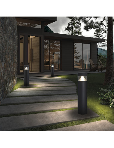 Borne BINDELLA IP65 LED SMD 7W 960lm CRI80 3000K 650mm Anthracite NOVOLUX LIGHTING 554A-L0108A-04