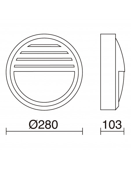 Applique DAIRA IP65 E27 42W Blanc NOVOLUX LIGHTING 575C-G05X1A-01