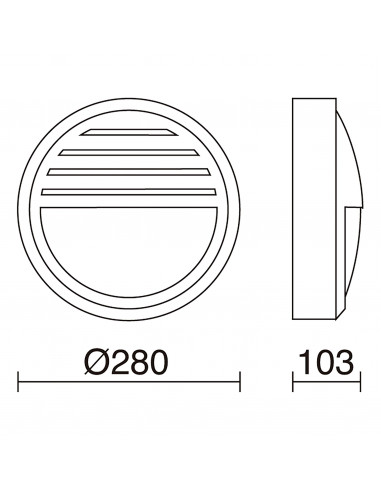 Applique DAIRA IP65 E27 42W Anthracite NOVOLUX LIGHTING 575C-G05X1A-04