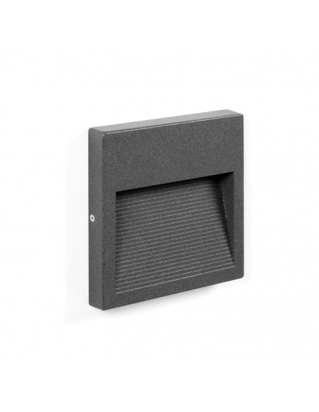 Applique asymétrique SLIM Square IP65 LED SMD 9W 1100lm CRI90 3000K 38º 78º Gris NOVOLUX LIGHTING 580B-L0110B-03