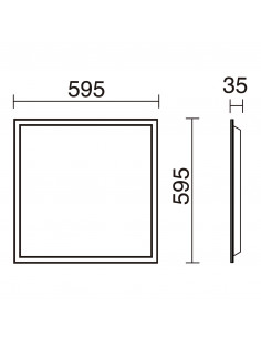 Plafonnier encastré HIMMEL LED SMD 40W 3600lm CRI80 4000K 88º Blanc NOVOLUX LIGHTING 583C-L3340B-01 2