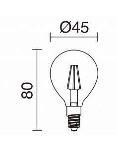Lampe LED FILAMENT E14 LED Bulb 4W 470lm CRI80 2700K 360º NOVOLUX LIGHTING 632E-L0404B-01 2