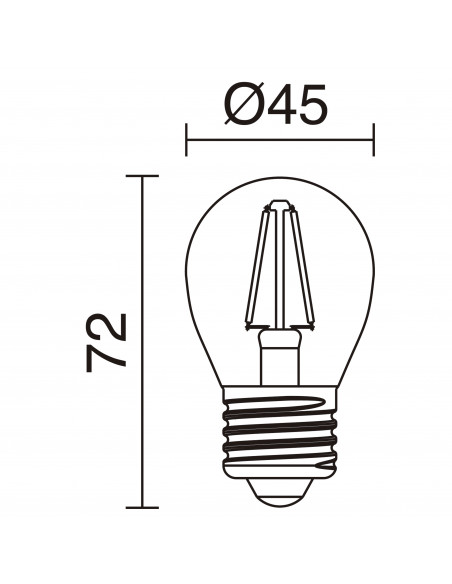 Lampe LED FILAMENT E27 LED Bulb 4W 450lm 450lm CRI80 2000K 2500K Blanc NOVOLUX LIGHTING 632H-L0504B-01