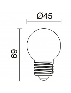 Lampe LED FILAMENT E27 LED Bulb 3W 330lm CRI80 3000K Blanc NOVOLUX LIGHTING 632J-L0503B-01 2