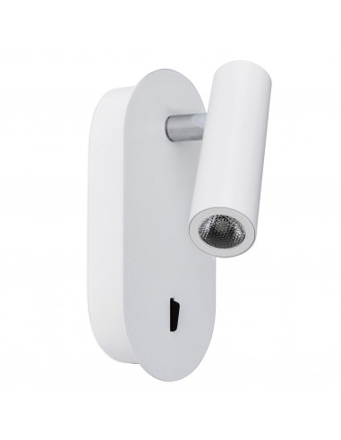 Applique lecteur tilt DIRK LED SMD 3W 200lm CRI80 3000K Blanc NOVOLUX LIGHTING 704A-L0103B-01