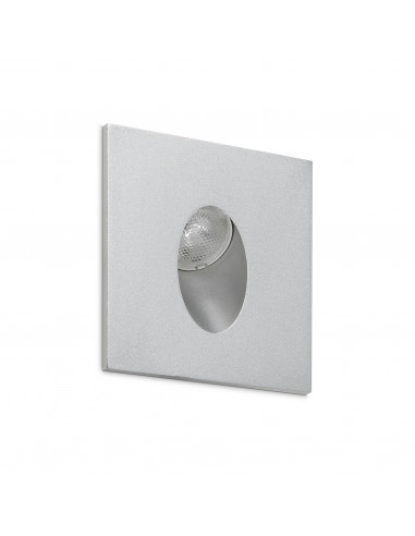 Encastré mural LIGUR Square IP44 LED SMD 3W 160lm CRI80 3000K Aluminium anodisé NOVOLUX LIGHTING 706A-L0103B-39