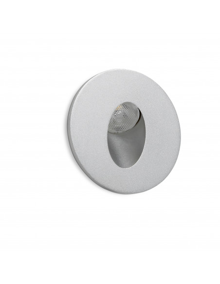Encastré mural LIGUR Round IP44 LED SMD 3W 160lm CRI80 3000K Aluminium anodisé NOVOLUX LIGHTING 706B-L0103B-39