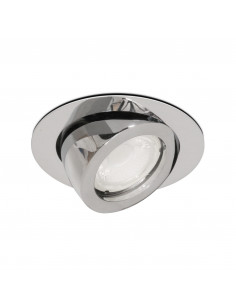 Plafonnier encastré tilt MINI LUNA Adjustable Round GU10 50W Chromé NOVOLUX LIGHTING 741A-G42X1B-32