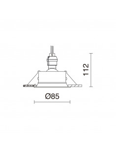 Plafonnier encastré tilt LEDA Adjustable Round GX5.3 50W Blanc NOVOLUX LIGHTING 752A-G23X1D-01 2