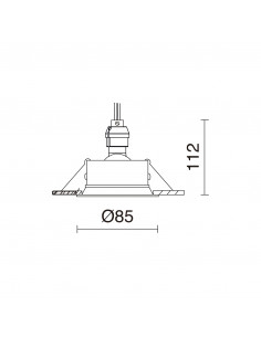 Plafonnier encastré tilt LEDA Adjustable Round GX5.3 50W Noir NOVOLUX LIGHTING 752A-G23X1D-02 2