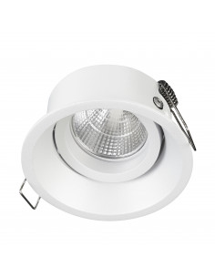 Plafonnier encastré tilt LEDA Adjustable Round GU10 50W Blanc NOVOLUX LIGHTING 752A-G42X1B-01
