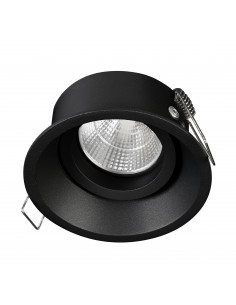 Plafonnier encastré tilt LEDA Adjustable Round GU10 50W Noir NOVOLUX LIGHTING 752A-G42X1B-02