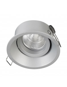 Plafonnier encastré tilt LEDA Adjustable Round GU10 50W Gris NOVOLUX LIGHTING 752A-G42X1B-03