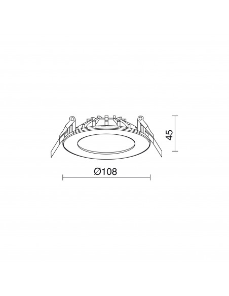Plafonnier encastré KALE LED SMD 8W 470lm CRI80 3000K 120º Blanc NOVOLUX LIGHTING 757B-L3108B-01