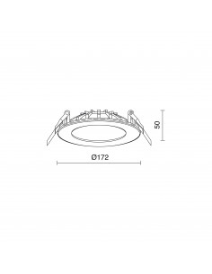 Plafonnier encastré KALE LED SMD 20W 1487lm CRI80 3000K 140º Blanc NOVOLUX LIGHTING 757C-L3120B-01 2
