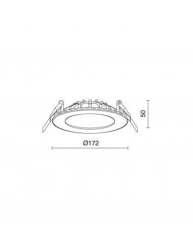 Plafonnier encastré KALE LED SMD 20W 1487lm CRI80 3000K 140º Blanc NOVOLUX LIGHTING 757C-L3120B-01