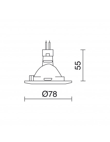 Plafonnier encastré NIX Fixed Round GU10 50W Noir NOVOLUX LIGHTING 780A-G42X1B-02