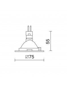 Plafonnier encastré NIX Fixed Square GU10 50W Chromé mat NOVOLUX LIGHTING 780B-G42X1B-45 2