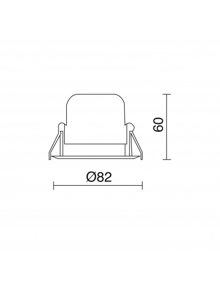 Plafonnier encastré NIX Fixed Round IP44 LED COB 8W 680lm CRI85 3000K 40º Blanc NOVOLUX LIGHTING 780C-L3108B-01