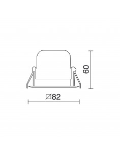Plafonnier encastré NIX Fixed Square IP44 LED COB 8W 680lm CRI85 3000K 40º Blanc NOVOLUX LIGHTING 780D-L3108B-01 2
