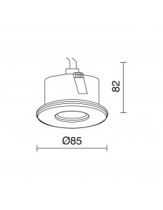 Plafonnier encastré CARPO Fixed Round IP65 GU5.3 50W Blanc NOVOLUX LIGHTING 781B-G23X1D-01 2
