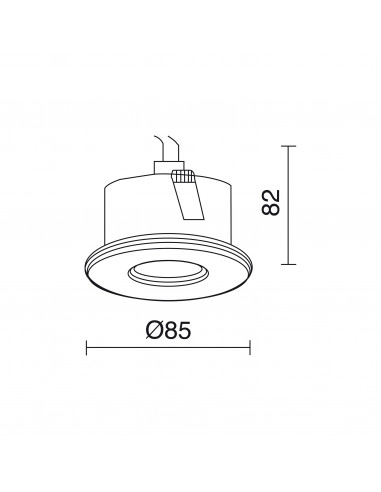 Plafonnier encastré CARPO Fixed Round IP65 GU5.3 50W Blanc NOVOLUX LIGHTING 781B-G23X1D-01