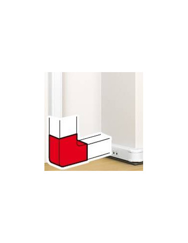 Angle plat 90° goulotte à clippage direct Mosaic 50x80mm blanc antimicrobien LEGRAND 075720