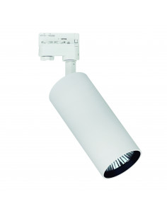 Projecteur rail tilt HIDRA L LED COB 25W CRI90 2700K 3000K 4000K 60º Blanc Noir NOVOLUX LIGHTING 835A-L4125B6F-01-02