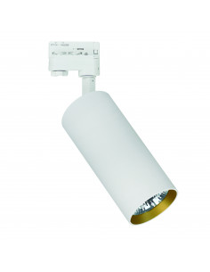 Projecteur rail tilt HIDRA L LED COB 25W CRI90 2700K 3000K 4000K 60º Blanc Or NOVOLUX LIGHTING 835A-L4125B6F-01-47