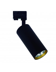 Projecteur rail tilt HIDRA L LED COB 25W CRI90 2700K 3000K 4000K 60º Noir Or NOVOLUX LIGHTING 835A-L4125B6F-02-47