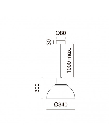 Suspension VALAN E27 60W Moca NOVOLUX LIGHTING 844A-G05X1A-MK